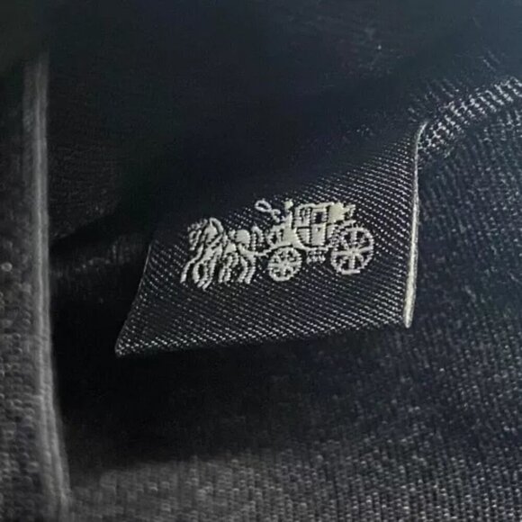 Coach Corner Zip Wristlet 58032 Gold/Midnight Pebble Grain Leather NWT - Picture 11 of 15